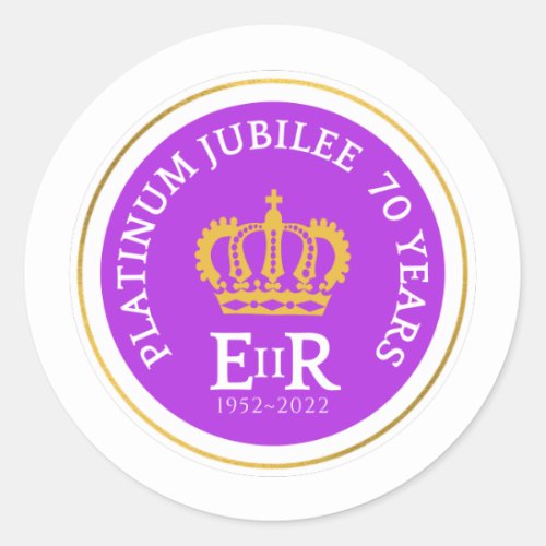 Platinum Jubilee 2022 Classic Round Sticker