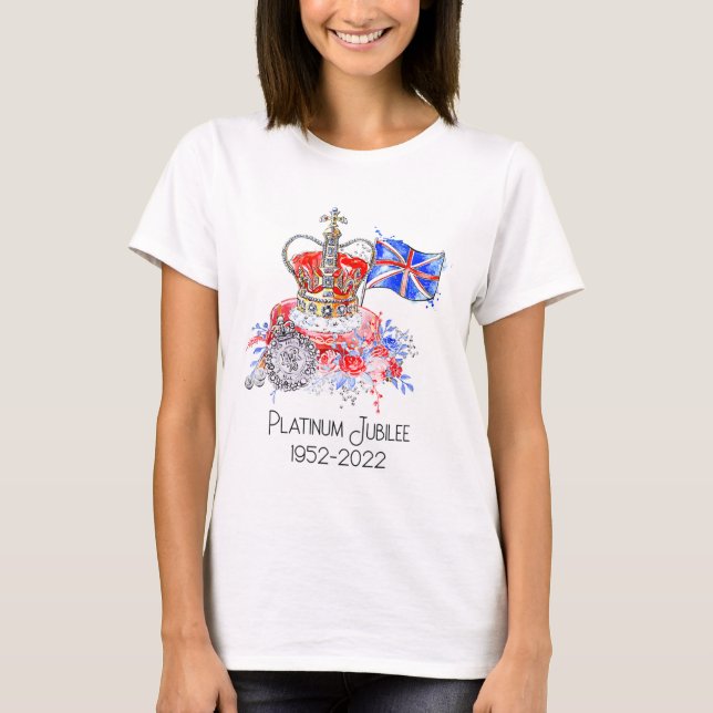 Platinum Jubilee crown flag T-Shirt (Front)