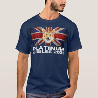 Platinum Jubilee Cute Corgi 70th Anniversary  T-Shirt