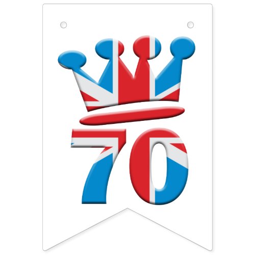 Platinum Jubilee Queen Elizabeth 70 years Bunting Flags