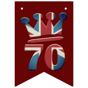 Platinum Jubilee Queen Elizabeth 70 years Bunting Flags