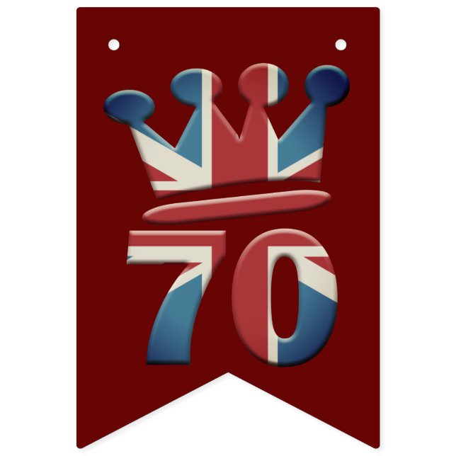 Platinum Jubilee Queen Elizabeth 70 years Bunting  Flags (First Flag)