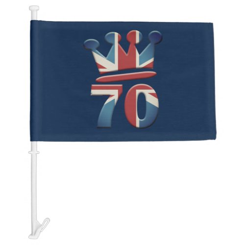 Platinum Jubilee Queen Elizabeth 70 years Car Flag