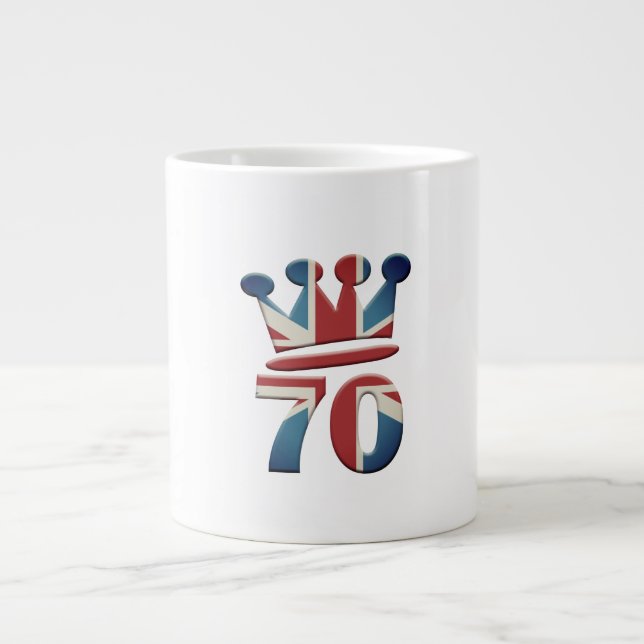 Platinum Jubilee Queen Elizabeth 70 years Giant Coffee Mug (Front)