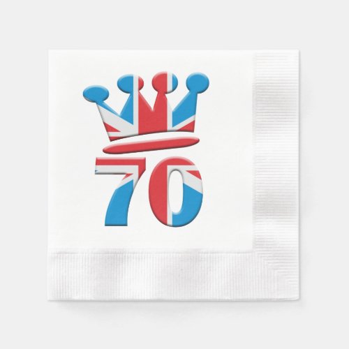 Platinum Jubilee Queen Elizabeth 70 years Napkins