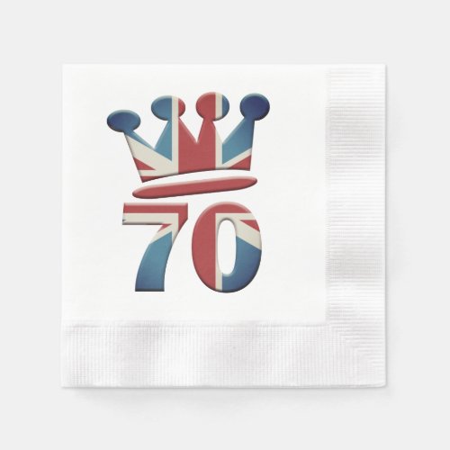 Platinum Jubilee Queen Elizabeth 70 years Napkins