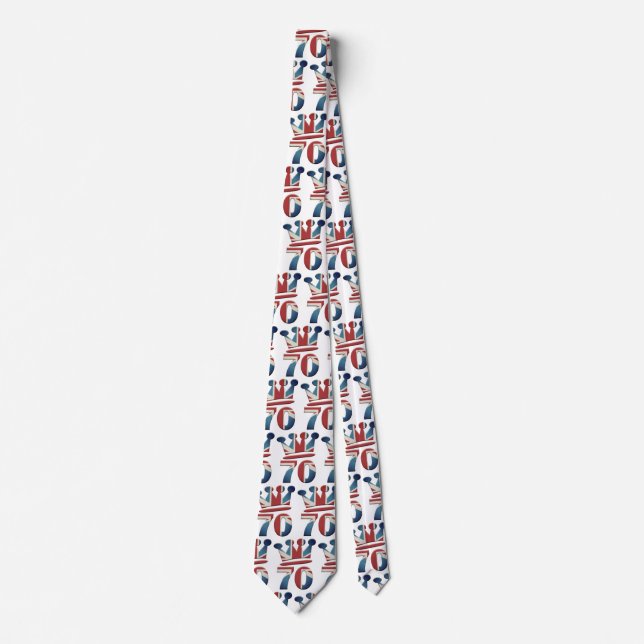 Platinum Jubilee Queen Elizabeth 70 years Neck Tie (Front)
