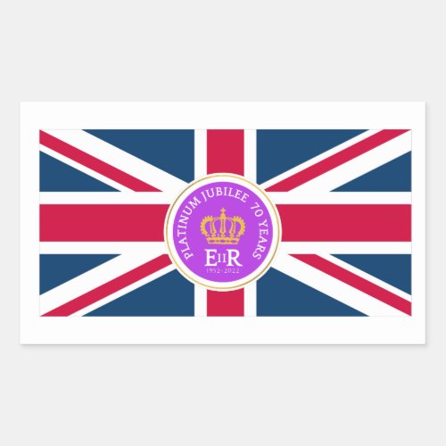 Platinum Jubilee Rectangular Sticker