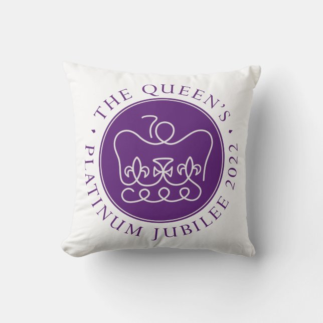 Platinum Jubilee Throw Pillow (Front)