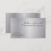Platinum Metal Transportation Broker Business Card (Front/Back)