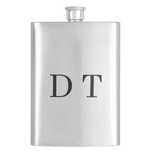 Platinum Mirror Engrave – Ultra‑Clean Luxury  Flask (Front)