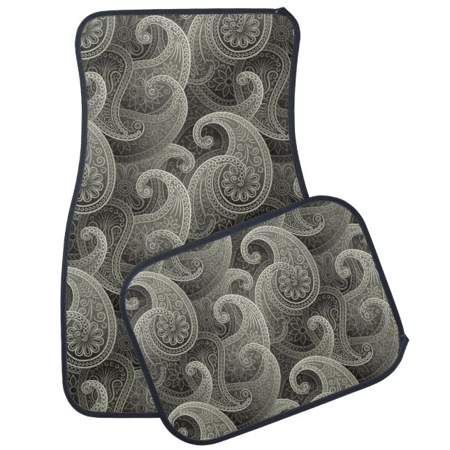 Platinum Paisley Timeless Pattern Car Floor Mat (Set)