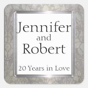 Platinum Rings 20th Anniversary Envelope Seal