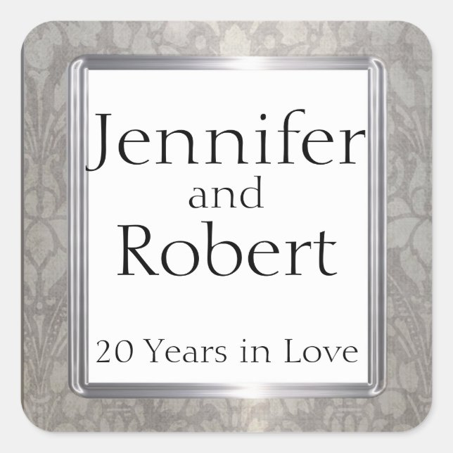 Platinum Rings 20th Anniversary Envelope Seal (Front)