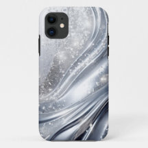 Platinum silver Glitter in wave - Glitter Case