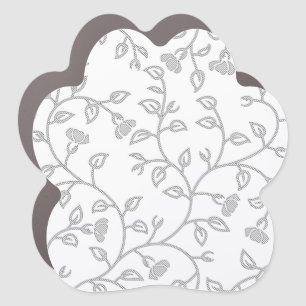 Platinum, Snow Drift, Star Dust decorative Design. Car Magnet