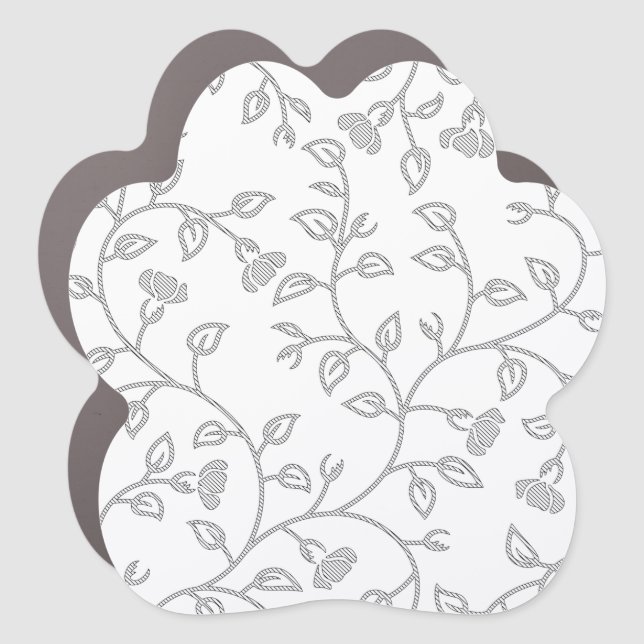 Platinum, Snow Drift, Star Dust decorative Design. Car Magnet (Front)