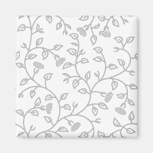 Platinum, Snow Drift, Star Dust decorative Design. Magnet (Front)