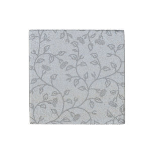 Platinum, Snow Drift, Star Dust decorative design. Stone Magnet