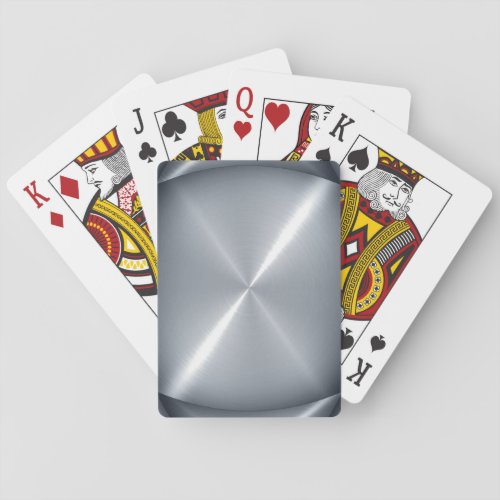 Platinum Stainless Shiny Metal 2 Playing Cards