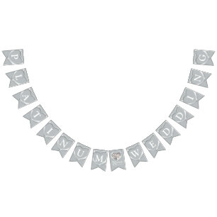 Platinum wedding anniversary 70th photo bunting flags