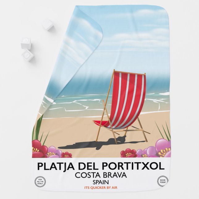 Platja del Portitxol, Costa Brava, Spain Baby Blanket (In Situ)