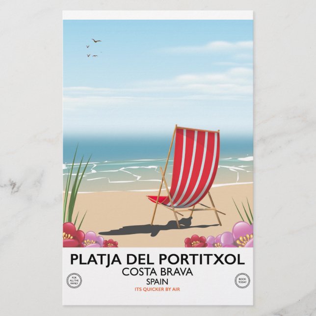 Platja del Portitxol, Costa Brava, Spain Stationery (Front)