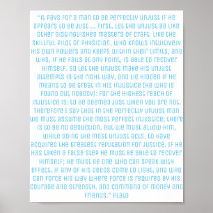 Plato 4 Philosophy Quote Poster