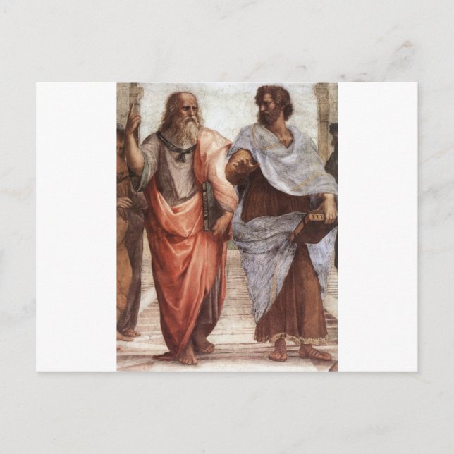 Plato and Aristotle Postcard (Front)