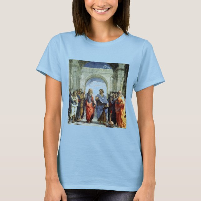 Plato Aristotle by Raphaell T-Shirt (Front)