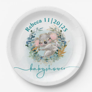 Plato de papel Baby Shower "Baby Koala" Paper Plates