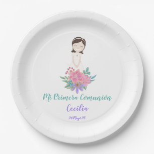 Plato de papel Primera Comunión CECILIA Paper Plates