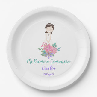 Plato de papel Primera Comunión CECILIA Paper Plates