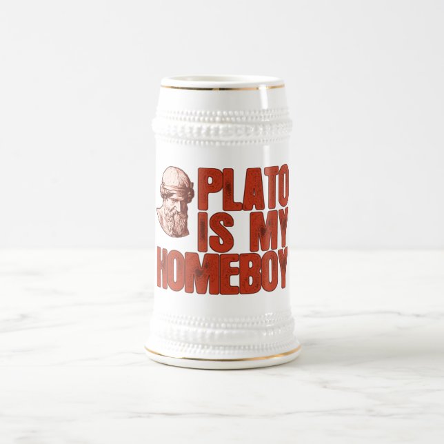 Plato Is My Homeboy Beer Stein (Center)