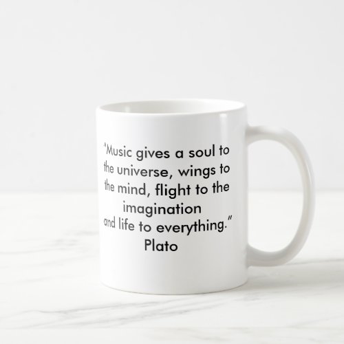 Plato Music Quote Mug