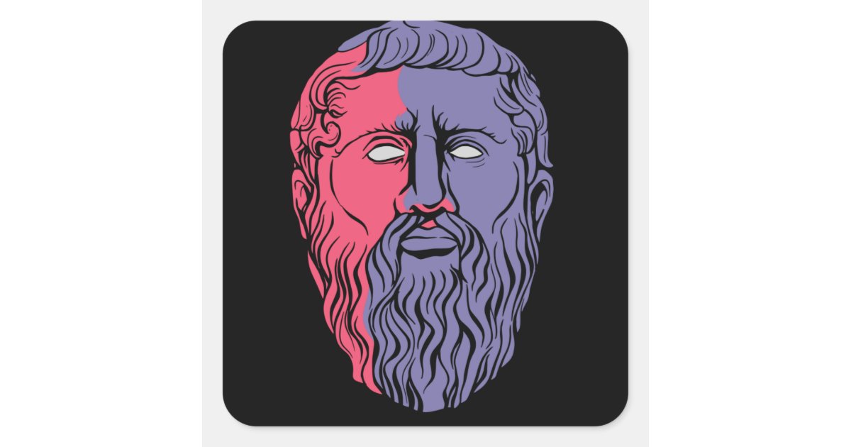 Plato Philosopher Portrait Square Sticker | Zazzle