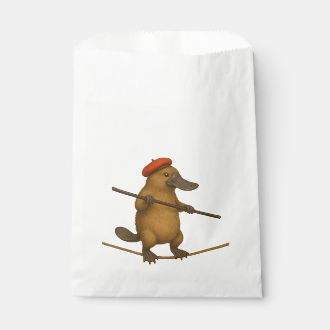Plato platypus tightrope walker favor bag (Front)