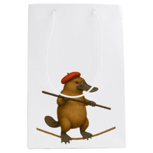 Plato platypus tightrope walker medium gift bag