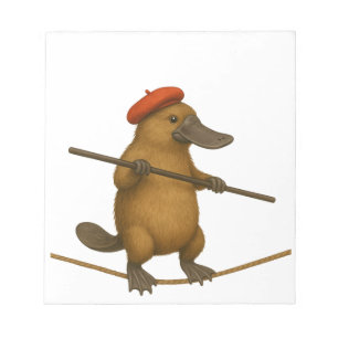 Plato platypus tightrope walker notepad
