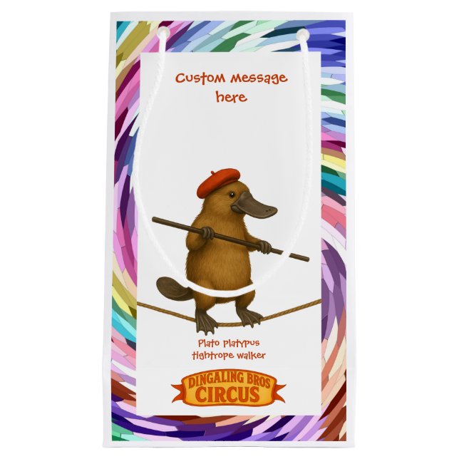 Plato platypus tightrope walker small gift bag (Front)