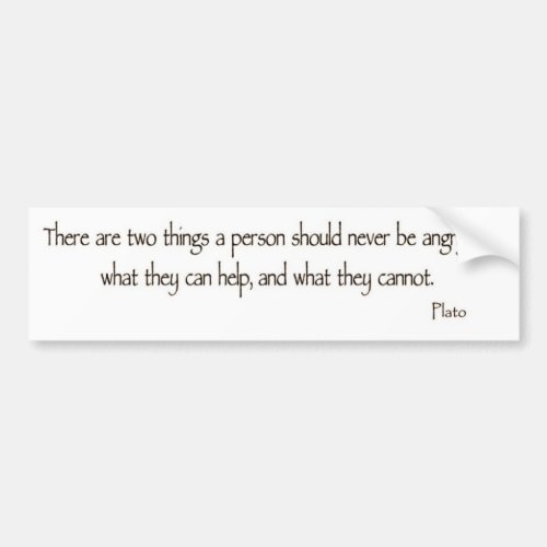 Plato Quote Bumper Sticker