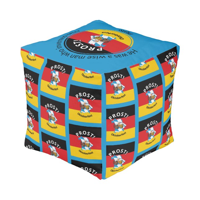 Plato Quote OKTOBERFEST Pouf (Angled Back)