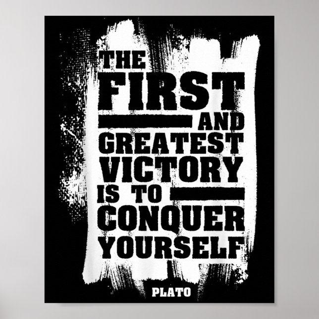 Plato Stoic Mindfulness Quote Stoicism Philosophy  Poster (Front)