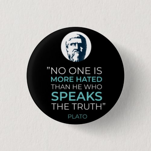 Plato Truth Philosophy Quote Button