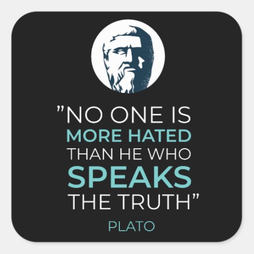 Plato Truth Philosophy Quote Square Sticker