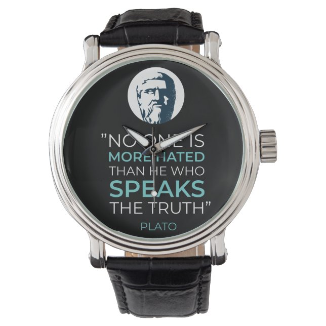 Plato Truth Philosophy Quote Watch (Front)