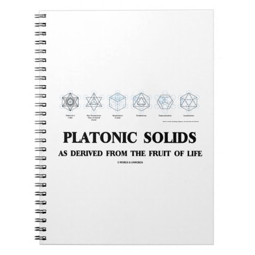 Platonic Solids As Derived From The Fruit Of Life Notebook