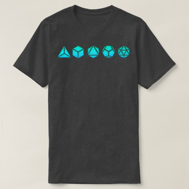 Platonic Solids Building Blocks Of Life Mathematic T-Shirt (Design Front)