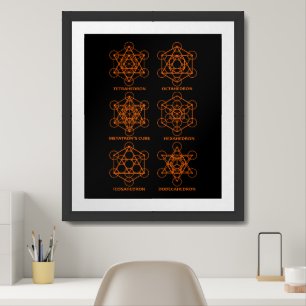 Platonic Solids Framed Art