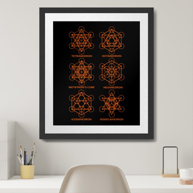 Platonic Solids Framed Art (Home Office)